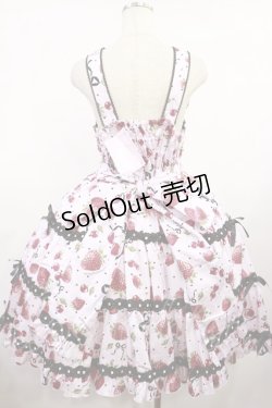 画像3: metamorphose / 【プラスサイズ】Lady Fruit シャーリングティアードジャンパースカート プラスサイズ ピンク H-25-08-18-1015-ME-OP-NS-ZH