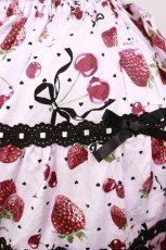 画像4: metamorphose / 【プラスサイズ】Lady Fruit シャーリングティアードジャンパースカート プラスサイズ ピンク H-25-08-18-1015-ME-OP-NS-ZH (4)