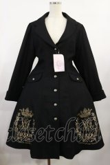metamorphose / クラウンエンブレム刺繍入りコート サイズ1 ブラック H-25-08-18-1019-ME-CO-NS-ZH