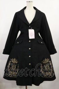 metamorphose / クラウンエンブレム刺繍入りコート サイズ1 ブラック H-25-08-18-1019-ME-CO-NS-ZH