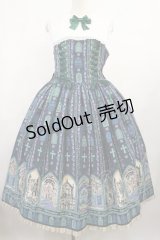metamorphose / 【プラスサイズ】薔薇の聖堂 シスター風ミディアムジャンパースカート プラスサイズ ホーリーグリーン H-25-08-18-1020-ME-OP-NS-ZH
