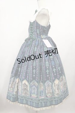 画像2: metamorphose / 【プラスサイズ】薔薇の聖堂 シスター風ミディアムジャンパースカート プラスサイズ ホーリーグリーン H-25-08-18-1020-ME-OP-NS-ZH