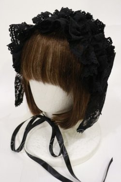 画像1: metamorphose / Fairyフリルヘッドドレス  ブラック H-25-08-18-1003-ME-AC-NS-ZH