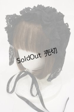 画像1: metamorphose / Fairyフリルヘッドドレス  ブラック H-25-08-18-1003-ME-AC-NS-ZH