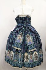画像3: metamorphose / 【プラスサイズ】薔薇の聖堂 シスター風ミディアムジャンパースカート プラスサイズ ホーリーグリーン H-25-08-18-1020-ME-OP-NS-ZH (3)