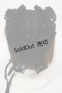画像2: metamorphose / Fairyフリルヘッドドレス  ブラック H-25-08-18-1003-ME-AC-NS-ZH