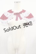 metamorphose / 無地ラッセルレースつき丸襟ケープ サイズ1 エンジ H-25-08-18-1028-ME-TO-NS-ZH