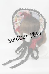 Crucis（海外ロリータブランド） / 昭和カレイドスコープボンネット  ブラック H-25-08-18-013-PU-AC-NS-ZH