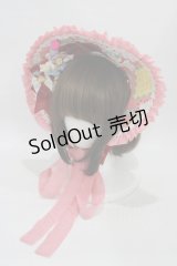 Crucis（海外ロリータブランド） / 昭和カレイドスコープボンネット  ピンク H-25-08-18-014-PU-AC-NS-ZH