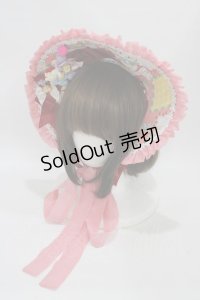 Crucis（海外ロリータブランド） / 昭和カレイドスコープボンネット  ピンク H-25-08-18-014-PU-AC-NS-ZH