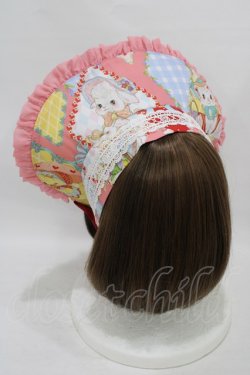 画像2: Crucis（海外ロリータブランド） / 昭和カレイドスコープボンネット  ピンク H-25-08-18-014-PU-AC-NS-ZH
