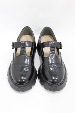 画像1: Fi.n.t / Tストラップシューズ M(23.5-24.0cm） BLACK H-25-08-18-002-CA-SH-NS-ZH
