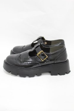 画像2: Fi.n.t / Tストラップシューズ M(23.5-24.0cm） BLACK H-25-08-18-002-CA-SH-NS-ZH