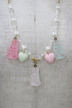 画像1: Angelic Pretty / Gummy Bunnyネックレス  ホワイト H-25-08-18-030-AP-AC-NS-ZH