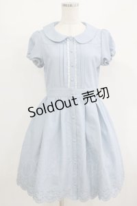 LODISPOTTO / スカラップワンピース M ブルー H-25-08-19-028-LO-OP-NS-ZH