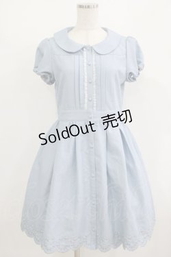 画像1: LODISPOTTO / スカラップワンピース M ブルー H-25-08-19-028-LO-OP-NS-ZH