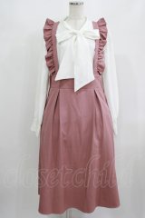 DearMyLoveWhip / レイヤード風ボウタイリボンジャンスカワンピース 4L ピンク H-25-08-19-029-PU-OP-NS-ZH