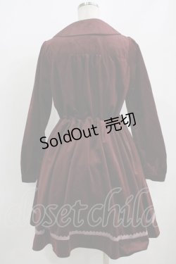 画像3: axes femme POETIQUE / レースデザインベロアワンピース M ワイン H-25-08-19-031-AX-OP-NS-ZH