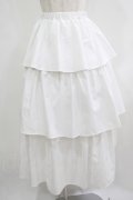 F&A / ギャザーティアードロングスカート Free OFF WHITE H-25-08-19-032-LO-SK-NS-ZH