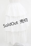 F&A / ギャザーティアードロングスカート Free OFF WHITE H-25-08-19-032-LO-SK-NS-ZH