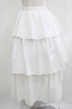 画像1: F&A / ギャザーティアードロングスカート Free OFF WHITE H-25-08-19-032-LO-SK-NS-ZH