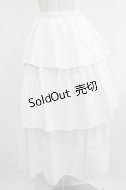 画像1: F&A / ギャザーティアードロングスカート Free OFF WHITE H-25-08-19-032-LO-SK-NS-ZH