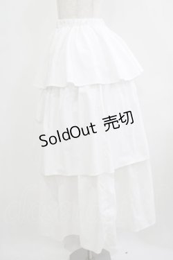 画像2: F&A / ギャザーティアードロングスカート Free OFF WHITE H-25-08-19-032-LO-SK-NS-ZH
