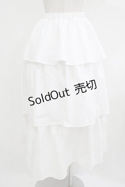 画像3: F&A / ギャザーティアードロングスカート Free OFF WHITE H-25-08-19-032-LO-SK-NS-ZH