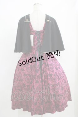 画像3: metamorphose / 【プラスサイズ】ハートダマスクジレ風ジャンパースカート プラスサイズ ボルドー H-25-08-19-003-ME-OP-NS-ZH