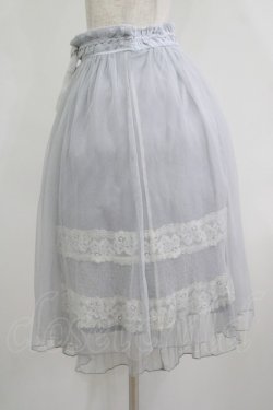 画像2: axes femme / リボン付きレーシーチュールスカート M ブルー H-25-08-19-034-AX-SK-NS-ZH
