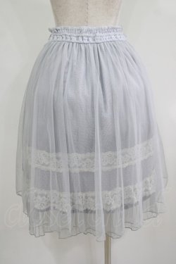 画像3: axes femme / リボン付きレーシーチュールスカート M ブルー H-25-08-19-034-AX-SK-NS-ZH