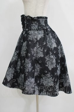 画像2: axes femme / 燕×薔薇柄デニムスカート M ブラック H-25-08-19-035-AX-SK-NS-ZH