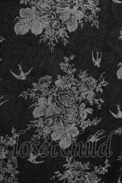 画像4: axes femme / 燕×薔薇柄デニムスカート M ブラック H-25-08-19-035-AX-SK-NS-ZH