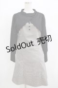 Fi.n.t / スカラップ使いレイヤードチェックワンピース Free BLACK×GY H-25-08-19-038-CA-OP-NS-ZH