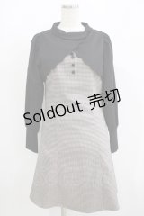 Fi.n.t / スカラップ使いレイヤードチェックワンピース Free BLACK×GY H-25-08-19-038-CA-OP-NS-ZH