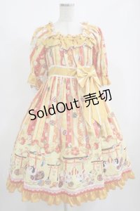 metamorphose / 【プラスサイズ】いろどり花てまり フリルワンピース プラスサイズ たんぽぽ H-25-08-19-004-ME-OP-NS-ZH