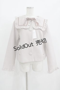 画像1: m petit by misako / AM*セーラーショートコート LL ピンク H-25-08-19-041-LO-CO-NS-ZT-C050