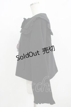 画像2: m petit by misako / AM*セーラーショートコート LL ブラック H-25-08-19-042-LO-CO-NS-ZT-C050