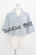 Fi.n.t / スカラップ開衿クロップドシャツ Free BLUE H-25-08-19-046-CA-BL-NS-ZH