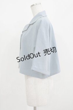 画像2: Fi.n.t / スカラップ開衿クロップドシャツ Free BLUE H-25-08-19-046-CA-BL-NS-ZH