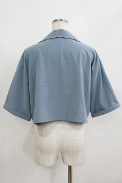 画像3: Fi.n.t / スカラップ開衿クロップドシャツ Free BLUE H-25-08-19-046-CA-BL-NS-ZH