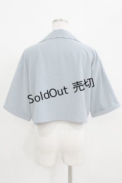 画像3: Fi.n.t / スカラップ開衿クロップドシャツ Free BLUE H-25-08-19-046-CA-BL-NS-ZH