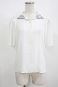 an another angelus / カンパニュラ刺繍衿ブラウス Free OFF WHITE H-25-08-19-049-CA-BL-NS-ZH