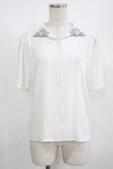 an another angelus / カンパニュラ刺繍衿ブラウス Free OFF WHITE H-25-08-19-049-CA-BL-NS-ZH