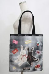 PINK HOUSE / LeSportsac × PINK HOUSE PH Gingham Check Rabbits LARGE EMERALD TOTE  ブラック H-25-08-19-062-LO-BG-NS-ZH