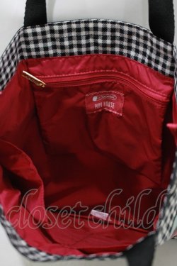 画像3: PINK HOUSE / LeSportsac × PINK HOUSE PH Gingham Check Rabbits LARGE EMERALD TOTE  ブラック H-25-08-19-062-LO-BG-NS-ZH