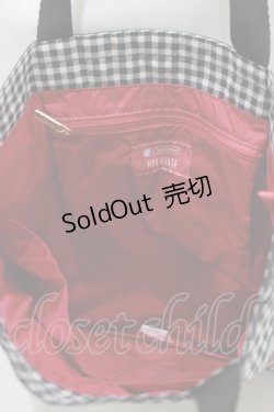 画像3: PINK HOUSE / LeSportsac × PINK HOUSE PH Gingham Check Rabbits LARGE EMERALD TOTE  ブラック H-25-08-19-062-LO-BG-NS-ZH