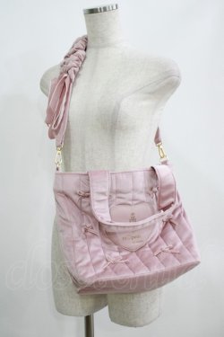 画像1: m petit by misako / NINA'Sコラボベロアリボン2wayバッグ  ピンク H-25-08-19-064-LO-BG-NS-ZH