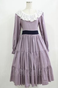 marcHenTica / ストライプワンピース Free パープル H-25-08-19-014-LO-OP-NS-ZH