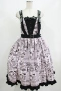 metamorphose / 【プラスサイズ】いたずら黒猫Wanted! サスペンダージャンパースカート プラスサイズ ピンク H-25-08-19-002-ME-OP-NS-ZH